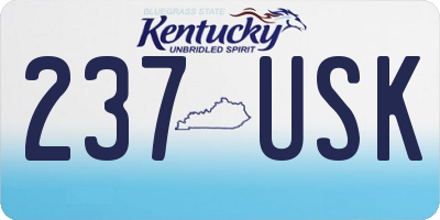 KY license plate 237USK