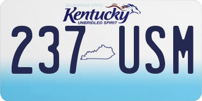 KY license plate 237USM