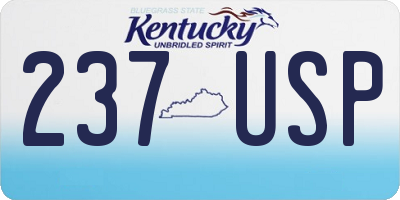 KY license plate 237USP