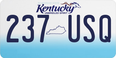KY license plate 237USQ