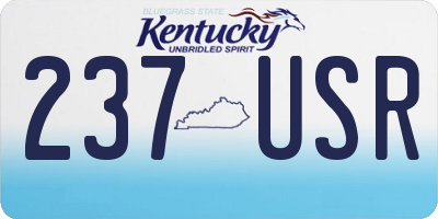 KY license plate 237USR