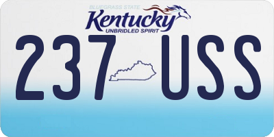 KY license plate 237USS