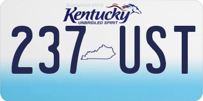 KY license plate 237UST