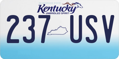 KY license plate 237USV