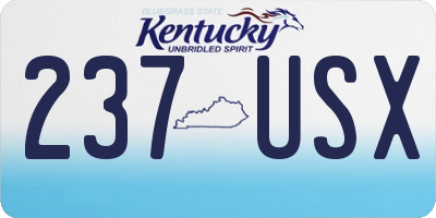 KY license plate 237USX