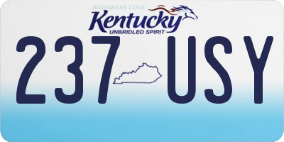 KY license plate 237USY