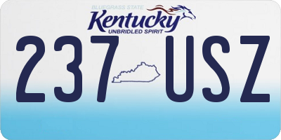 KY license plate 237USZ