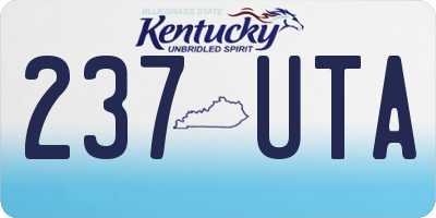 KY license plate 237UTA