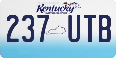 KY license plate 237UTB