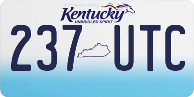 KY license plate 237UTC