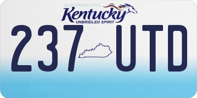 KY license plate 237UTD