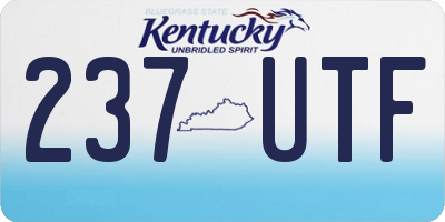 KY license plate 237UTF