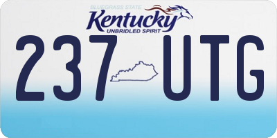 KY license plate 237UTG