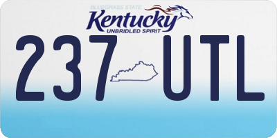 KY license plate 237UTL