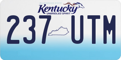 KY license plate 237UTM