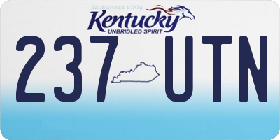 KY license plate 237UTN