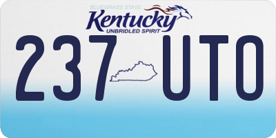 KY license plate 237UTO