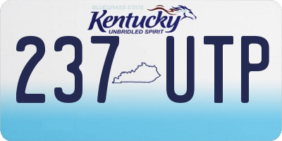 KY license plate 237UTP