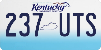 KY license plate 237UTS