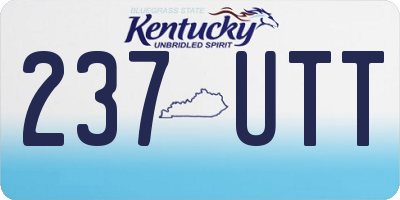 KY license plate 237UTT