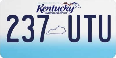 KY license plate 237UTU