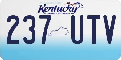 KY license plate 237UTV