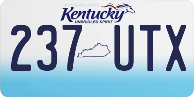 KY license plate 237UTX