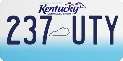 KY license plate 237UTY