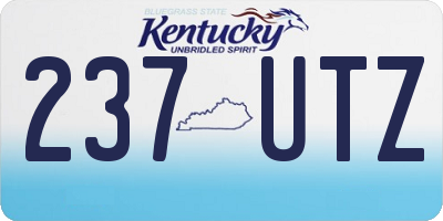 KY license plate 237UTZ