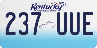 KY license plate 237UUE