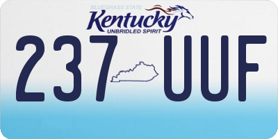 KY license plate 237UUF