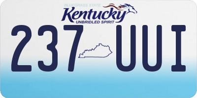 KY license plate 237UUI