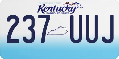 KY license plate 237UUJ