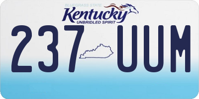 KY license plate 237UUM