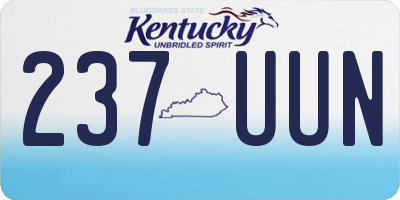 KY license plate 237UUN