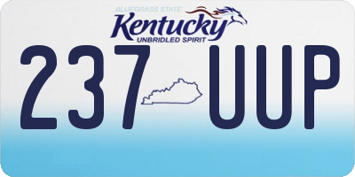 KY license plate 237UUP