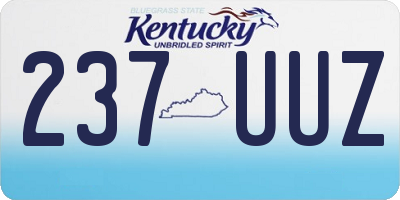 KY license plate 237UUZ
