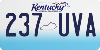 KY license plate 237UVA