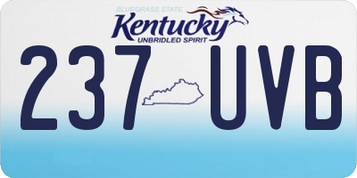 KY license plate 237UVB