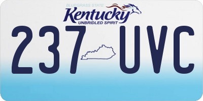 KY license plate 237UVC