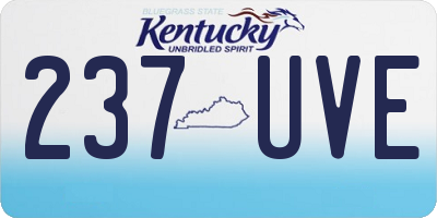 KY license plate 237UVE