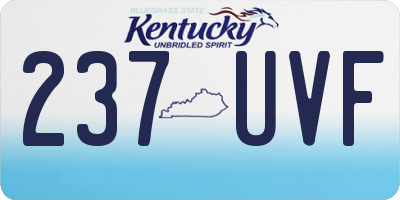 KY license plate 237UVF