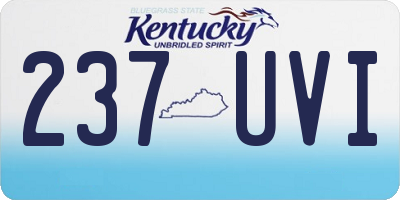 KY license plate 237UVI