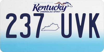 KY license plate 237UVK
