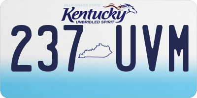 KY license plate 237UVM