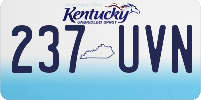 KY license plate 237UVN
