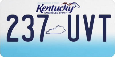 KY license plate 237UVT