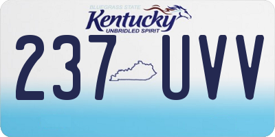 KY license plate 237UVV