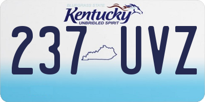KY license plate 237UVZ