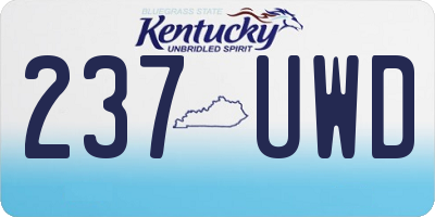 KY license plate 237UWD